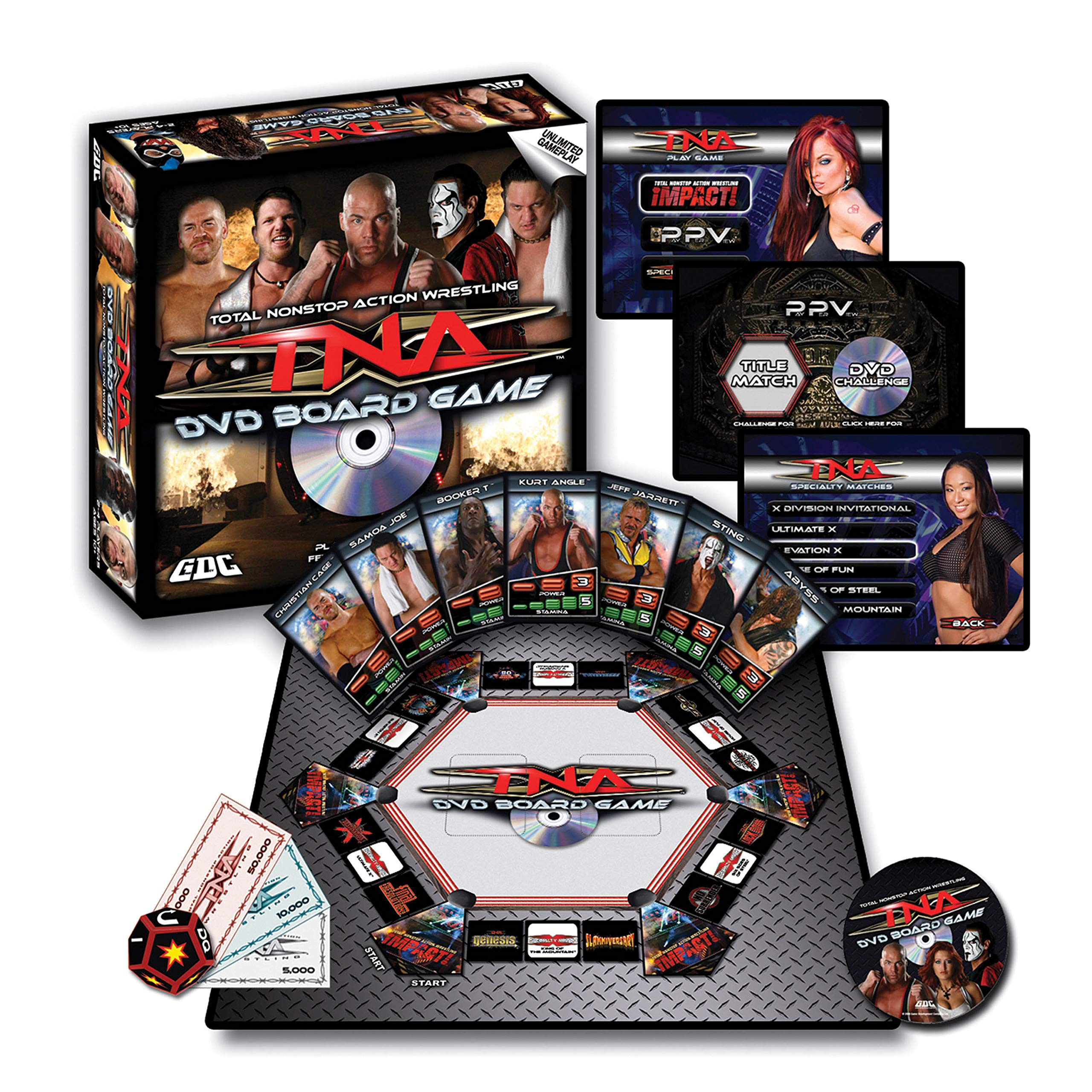 GDC-GameDevCo 30005 TNA Wrestling DVD Board Game, Board Games